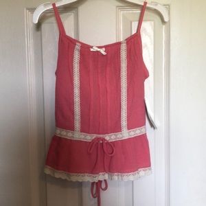 NWT girls peach tank